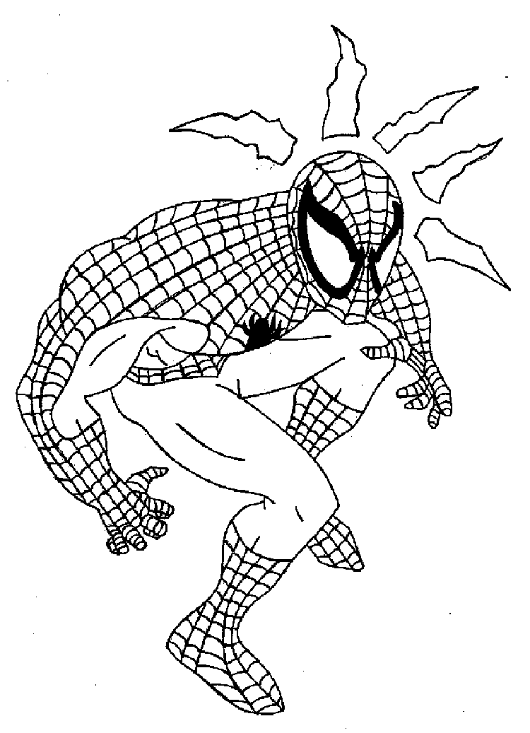 Coloring Spiderman Pages 12